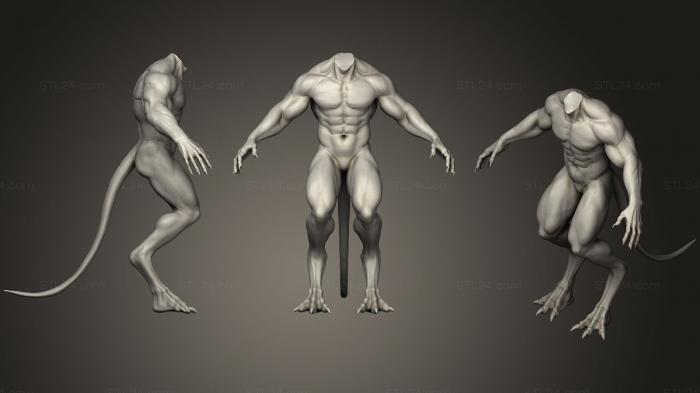 Figurines heroes, monsters and demons (Body Sculpt 7, STKM_0702) 3D models for cnc